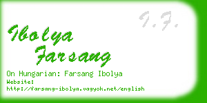 ibolya farsang business card